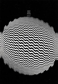 an abstract black and white image with wavy lines