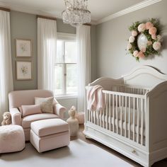 20 Adorable Baby Girl Nursery Ideas to Inspire Your Design - Home Decor & Baby Inspiration Ikea Baby Room, Pink And Grey Nursery, Baby Girl Nursery Ideas, Nursery Paint, Girl Nursery Colors, Girl Nursery Ideas, Small Baby Room, Girly Nursery