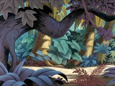 the jungle scene from disney's animated film, beauty and the beast starring as an elephant