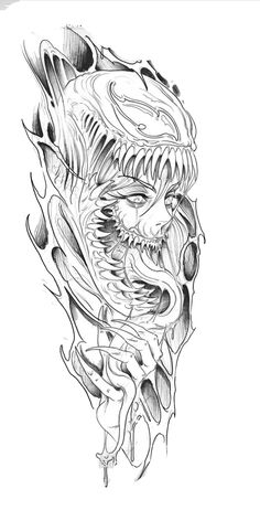 an image of a tattoo design on a phone screen with the text, dragon demon