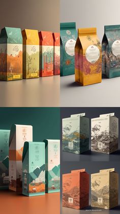 Unique tea packaging designs idea Packaging Label Design, Packaging Design Trends, Coffee Bags, Cool Packaging, Tea Design, Unique Tea, Unique Packaging