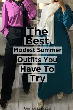 modest summer outfits Summer Hijab Style, Modest Hijabi Outfits, Colour Coordination