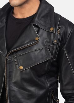 While this Vincent Black Leather Biker Jacket does have an incredible make up of various qualities that include, a semi-aniline finished; cowhide leather that has a quilted viscose lining, a notch collar and zippered cuffs and closure. The details of this piece is what enhances the look and finish of this style staple. Whether it is the fact that this leather biker has six air-vents, the cut and silhouette is only awesome due to the quality craftsmanship that made it all possible. Black Biker Jacket With Zip Cuffs, Classic Black Biker Jacket With Zip Cuffs, Black Biker Jacket With Asymmetrical Zip And Zip Cuffs, Leather Biker Jacket With Zip Cuffs, Black Leather Biker Jacket With Zip Cuffs, Biker Jacket With Contrast Stitching And Long Sleeves, Black Leather Jacket With Zip Cuffs, Fitted Biker Jacket With Contrast Stitching And Long Sleeves, Fitted Biker Jacket With Contrast Stitching