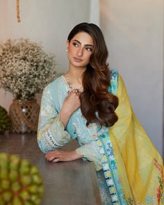 Brand: Faiza SaqlainProduct Code: Liliana-GalinaCollection: Liliana by Faiza Saqlain Unstitched Luxury Lawn CollectionFabric: Lawn DESCRIPTION: Immortalizing feminine grace, Galina radiates an effortlessly sophisticated aura. Crafted on sumptuously soft lawn, the ice blue shirt brims with an abundant scatter of floral motifs. This number comes with a Cambric lawn bottom that can be accentuated with an embroidered border, provided with the set. Paired with a resplendent, digitally printed silk dupatta, this outfit injects your wardrobe with the perfect pastel refresh. DESIGN DETAILS: Embroidered Front (Lawn) 1 Piece Embroidered Front + Back Hem Border 1 (Lawn) 2 Meters Embroidered Front + Back Hem Border 2 (Organza) 2 Meters Embroidered Front Left + Right Side Panel (Lawn) 1 Pair Embroidere Luxury Silk Lawn Suit With Printed Motifs, Luxury Floral Print Lawn Suit, Luxury Floral Print Lawn Suit For Women, Luxury Silk Lawn Suit For Women, Luxury Blue Lawn Suit With Digital Print, Luxury Unstitched Cambric Sets, Luxury Printed Cambric Lawn Suit, Luxury Organza Lawn Suit For Women, Luxury Designer Floral Print Unstitched Suit