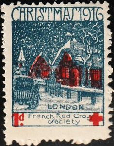 a stamp with the words christmas on it