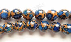 Blue Prase Pyrite AA - Round Beads 16" 14 mm -- $ 17.50 28 pc 16 mm -- $ 19.50 25 pc Blue Round Beads For Jewelry Making, Stone Beads, Round Beads, Semiprecious Stones, Precious Stones, Semi Precious, Beads, Blue