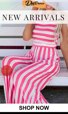 Ruffles Stripe Wide Leg Jumpsuits Pocket Jumpsuit, Two Piece Jumpsuit, Designer Jumpsuits, Maxi Dress Cocktail, Casual Jumpsuit, Sleeveless Jumpsuits, Fashion Pattern, Wide Leg Jumpsuit, 8 M