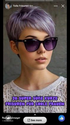 Edgy Short Haircuts, Easy Hair Cuts, Crop Hair, Edgy Short Hair, Funky Hairstyles, Short Hair Over 60, Haircut And Color, Makeup Style