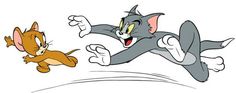 an image of two cartoon cats chasing each other