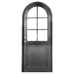 Getty - Single Full Arch | Special Order | PINKYS Iron Front Door, Steel Front Door, Simple Interest, Instant Loans, Loan Application, Arched Doors, Checking Account, Glass Front Door, 12 Gauge