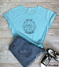 Olivia Mark - Graphic Print Short Sleeve Shirt Lettering S, Backless Crop Top, Blue T, Types Of Collars, Printed Shorts, Fashion Boutique, Short Sleeve Shirt, Graphic Prints, Sky Blue