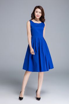 blue dress, summer dress, party dress 1656# – XiaoLizi Blue Mini Dress Outfit, Royal Blue Dress Summer, Blue Dress Summer, Mini Dress Outfit Party, Royal Blue Party Dress, Outfit Ideas For Church, Mini Dress Outfit, Simple Frock Design, Blue Summer Dress