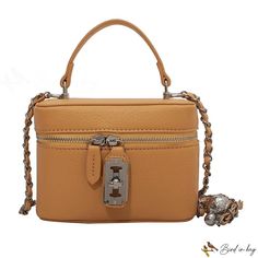 Bird in Bag - Women's bags new fashion shoulder crossbody small square bag personality locking handbag Chic Rectangular Bag With Lock, Office Crossbody Shoulder Bag With Lock, Everyday Rectangular Bag With Lock, Everyday Rectangular Bags With Lock, Rectangular Satchel With Lock For Shopping, Rectangular Lock Satchel For Shopping, Rectangular Shopping Satchel With Lock, Rectangular Shoulder Bag With Lock For Daily Use, Brown Rectangular Shoulder Bag With Lock