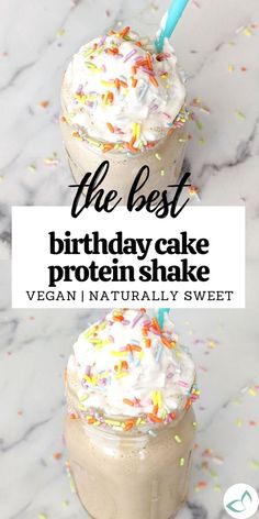 the best birthday cake protein shake vegan naturally sweet