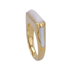 Percy Side Band Ring with Mother of Pearl in 14K Gold – Adore Adorn 2022 Rings, Hoco Jewelry, Pearl Gold Ring, Bracelet Size Chart, Fashionably Late, Mother Of Pearl Inlay, Mother Of Pearl Jewelry, Jewellery Moulds, Pearl Inlay