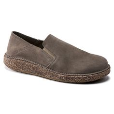 Callan Suede Leather Gray Taupe | BIRKENSTOCK Birkenstock Styles, Birkenstock Style, Birkenstock Brown, Clothing Brands, Birkenstock Shoes, Clogs Shoes, Womens Clogs, Soft Suede, Leather Slip Ons