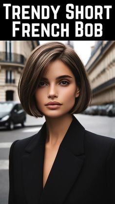 Easy Maintain Haircut, Old Money Bob Brunette, Short Hair Wide Face, Salt And Pepper Bob Haircut, Classy Bob Hairstyles, Bob Haircuts For Women Over 50, Neckline Haircut, Center Part Bob, Jennifer Aniston Short Hair