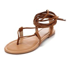 The Gretta Women's Sandal by USS Shoes adds a hint of style with its intricate lace-up front and rear strap closure and gladiator design. The insole is made with latex material for all-day comfort and a light, stable feel. The sandal's flat heel height of less than 1 inch provides a perfect balance of style and convenience. • Back Counter Type: Back Strap• Sandal Type: Gladiator• Closure Type: Lace-Up• Insole Material: Latex• Back Counter Type: Front & Rear Strap• Heel Height: Flat ≤1 in• Platfo Brown Gladiator Sandals, Heeled Flip Flops, Roman Sandals, Strappy Flats, Strappy Shoes, Leather Flip Flops, Suede Lace, Lace Up Sandals, Brown Sandals