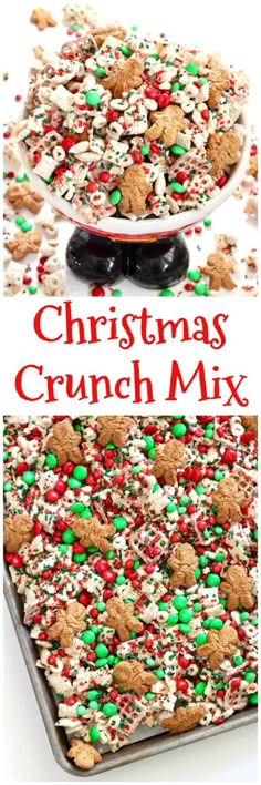 this christmas crunch mix is so good and easy to make