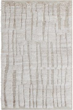 a white rug with lines on it