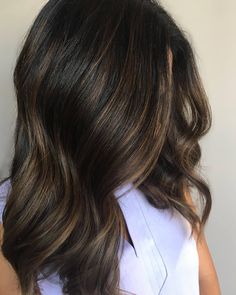 Dark Brown Hair With Low Lights, Tiger Eye Hair Color, Partial Balayage, Highlights Balayage, Red Brown Hair