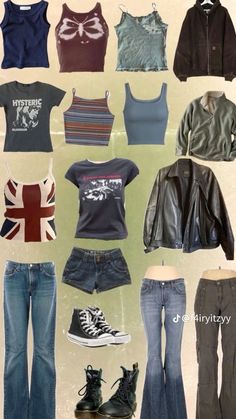 Adventurous Aesthetic Outfit, Different Types Of Styles, Grunge Outfits Vintage, Grunge Fall Outfits, Relatable Illustrations, Pinterest Wardrobe, Flare Jeans Outfit, Boyfriend Outfit