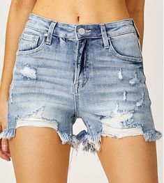 Destroyed Denim Shorts, Destroyed Denim, Dark Wash Denim, Black Denim, Make You Feel, The Amazing