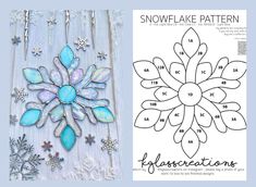 the snowflake pattern is shown next to an illustration