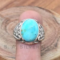 Genuine Turquoise Ring, A+ Quality Turquoise Silver Ring, Mohave Turquoise Ring, 925 Sterling Silver Ring, Boho Turquoise Ring, Gift for her *Main Stone : Mohave Turquoise *Main Stone Color : Same as photo *Stone Shape : Oval *Main Stone Creation : Natural Gemstone *Metal : Sterling Silver *Base Metal : 925 parts per 1000 *Style : Ring ✈ Free Shipping in the USA (USPS) What Are The Benefits of Silver Jewelry Silver has a long history in antibiotics and sterilization, with many women and men wearing silver jewelry to stave off infection, cold/flu symptoms, and any other virus, bacteria, etc. This health benefit is one of the reasons why so many manufacturers choose to make medical devices and tools out of silver. Silver also helps with internal heat regulation and circulation. Many have rep Bohemian Hallmarked Turquoise Ring, Boho Turquoise Ring, Boho Turquoise, Long History, Genuine Turquoise, Jewelry Silver, Base Metal, Sterling Ring, Rings Statement