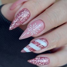 Snowflake Nail Design, Stunning Nails, Inspired Nails, Winter Inspired