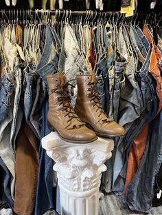 "D E S C R I P T I O N Vintage 1980s Leather kiltie fringe lace up roper boots in tan. Classic western boot style.  C O N D I T I O N Good vintage condition. Normal wear from age and use. Leather is supple and divine. S I Z E & M E A S U R E M E N T S Heel Height: 1.5in Outer sole width: 4in Outer sole length: 10.5in Boot height: 7\" top of heel to top of boot Marked US 5 1/2 C Fits like a 5.5/6 Authenticity Guarantee All items sold in our shop are 100% guaranteed authentic vintage or your money Roper Boots, Boot Style, Western Boot, P T, Lace Up Flat, Western Boots, Boot Shoes Women, Fashion Boots, Womens Boots