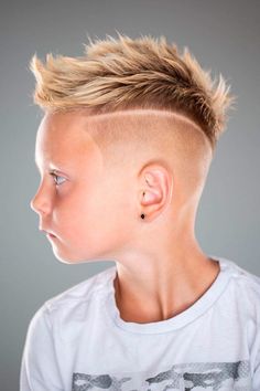 Boys Soccer Haircut, Fauxhawk Fade Boys, Tan Skin Blonde Hair