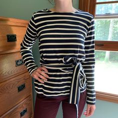 Want More Than This Item From My Listings? Put Them Into A Bundle To Combine Shipping Into One Shipping Fee. It’s The Way To Go! Unique J. Crew Long Sleeved Top With Attached Wrap Around Belt. Back Of Shirt Has A Layered Opening. See Last Picture. Very Unique Shirt. Nwot. Women Size Small Chic Long Sleeve Top With Tie Waist, Long Sleeve Cotton Blouse With Tie Waist, Cotton Blouse With Tie Waist And Long Sleeves, Long Sleeve Top With Tie Waist For Fall, Fall Workwear Tops With Tie Waist, Casual Cotton Top With Tie Waist, Fitted Long Sleeve Top With Tie Waist, Casual Cotton Blouse With Tie Waist, Fitted Cotton Blouse With Tie Waist