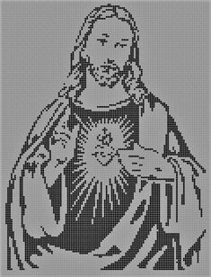 the image of jesus is shown in black and white