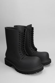 Steroid Boot Combat Boots In Black Eva Balenciaga Shoes Women Boots, Bertuchi Combat Boots, Black High Ankle Moto Boots With Rubber Sole, Black Lace-up Ankle Boots With Rubber Sole, Black Moto Boots With Vibram Sole For Winter, Black Waterproof Ankle Boots With Rubber Sole, Winter Black Moto Boots With Vibram Sole, Black Ankle Moto Boots With Vibram Sole, Black High Ankle Moto Boots With Reinforced Heel