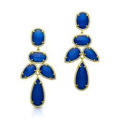 14KT Yellow Gold Sapphire Triplet Diamond Bellissima Earrings – Anne Sisteron Faceted Gemstones, Necklace Sizes, White Topaz, Chandelier Earrings, Types Of Metal, Precious Stones, Blue Sapphire, Mother Of Pearl, Sale Items