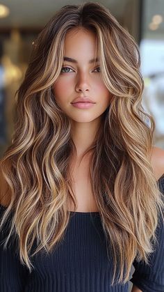 Blonde Balayage On Light Brown Hair, Full Balayage Brunettes, Best Hair Colour, Hair Colour Trends, Balayage Blond, Bronde Balayage, Bronde Hair, Hair Color Black