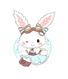 a cute bunny with wings and a dress