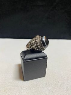 Afghani Silver Ring With Suleimani Agate Ring Size : 10 US Ring Weight : 21 grams Traditional Silver Ring With Cabochon, Traditional Silver Ring With Natural Stones, Traditional Silver Agate Ring, Engraved Agate Rings, Traditional Agate Rings With Polished Finish, 21 Grams, Agate Ring, Size 10 Rings, Fine Rings