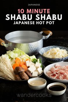 You're just a few tasty ingredients away from this simmering Japanese hot pot. Think thinly sliced pork, udon, tofu, vegetables and delicious homemade dipping sauces. Ready to get cooking? Let's learn how to make this 10 minute Shabu Shabu recipe at home.