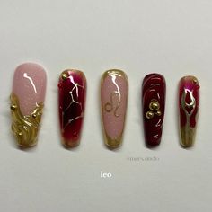 #nails #nailsinspiration #leo #starsign #nailart #chrome #3dnailart #prettynails Zodiac Nails Designs Leo, Leo Nails Acrylic Design, Earth Sign Nails, Leo Sign Nails, Leo Nail Ideas, Leo Szn Nails, Leo Themed Nails, Scorpio Season Nails