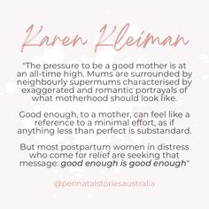 What Is Postpartum, Good Mother, In Distress, Best Mother, You Matter, Good Enough, A Mother