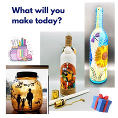 there are many different items that can be found in this image, including a bottle