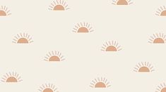 an orange and beige pattern with the sun on it's side, as well as small