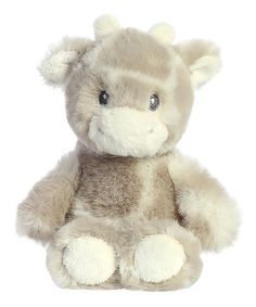 a brown and white stuffed animal on a white background