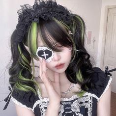 Accessories not included. Wig Material Wig Length(cm)(inch) Max Heat Temperature(F)(C) High Temperature Synthetic 60/23.62 180*F/82*C Gothic Harajuku Fashion, Kawaii Egirl, Weibo Girl, Black Curly Wig, Kawaii Wigs, Egirl Aesthetic, Korean Anime, Grunge Clothing, Long Curly Wig