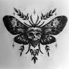 Death Moth Body Art Tattoo Stencil Kit Chest And Throat Tattoo, Moth Design Tattoo, Deaths Head Hawkmoth Tattoo, Back Of Calves Tattoo, Skull Moth Tattoo Design, Moth Tattoo Back, Deathhead Moth Tattoo, Moth Skull Tattoo, Moth And Moon Tattoo