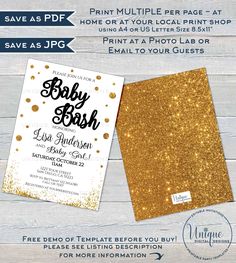 baby bash flyer with gold glitter on it and white wood planks in the background