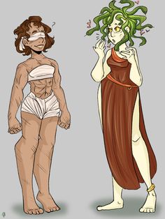 Medusa And Her Blind Girlfriend Fanart, Medusa X Blind Woman, Medusa And Her Blind Girlfriend, Blind Woman, Story Ideas, Greek Mythology, Love Art, Drawing Sketches