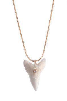 An elegant piece that features a white shark tooth with an inlaid bezel set gemstone of your choice. This ocean inspired pendant necklace is created with teeth sourced from the South Carolina coast and is suspended on a delicate rope chain. Please email Kate if you would like to select your own tooth or prefer an alternative gemstone. Shark Tooth Jewelry, Gold Green Necklace, Shark Teeth Jewelry, Shark Stuff, South Carolina Coast, Tooth Jewelry, Kate Davis, Carolina Coast, Shark Tooth Pendant